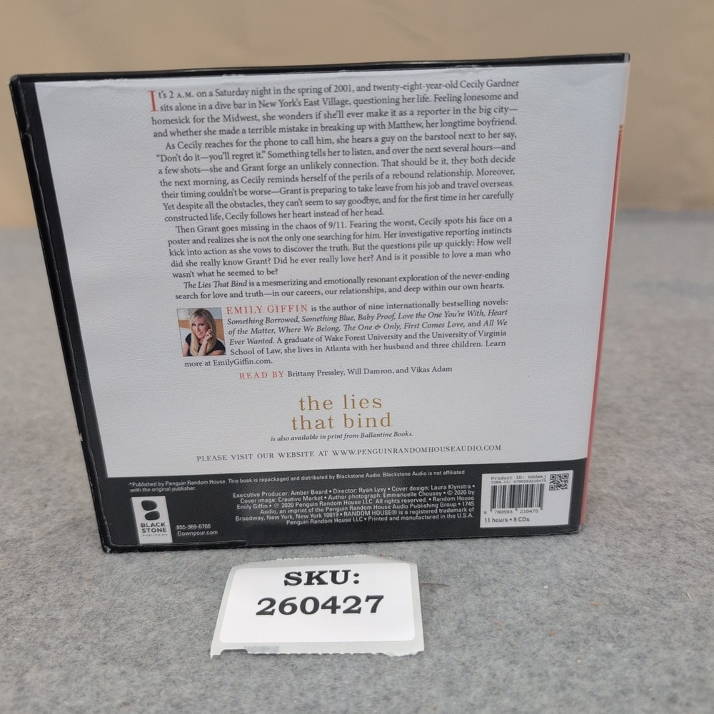 Emily Giffin The Lies That Bind Unabridged Audiobook‎ 9 CD Set 2020 Fiction - Picture 2 of 2